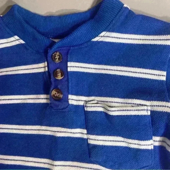 Thick durable toddler boy long sleeve striped jersey tee shirt size 2T no flaws - Picture 3 of 4